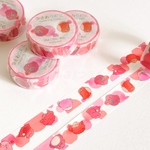 【ぴよこさん・あか】マスキングテープ15mm幅