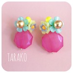 ヴィンテージフラワーのピアス