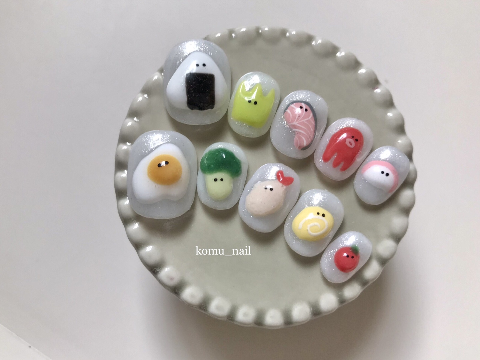 3dネイル ネイルパーツ おにぎり 男の子 ジェルネイル 3Dネイル