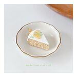 レモンシフォンケーキ【チャーム】【ストラップ】［食品サンプルアクセサリー|ミニチュアフード|フェイクスイーツ|クレイケーキ|おままごと|インテリア雑貨|韓国カフェ|檸檬|夏フルーツ|樹脂粘土|レジン］