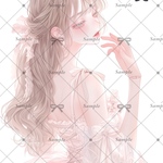 【D219】teatea.オリジナル 人物ステッカー 編み上げdress
