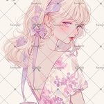 【D227】teatea.オリジナル 人物ステッカー