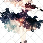 【D318】teatea.オリジナル 人物ステッカー バレリーナ風