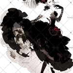 【D326】teatea.オリジナル 人物ステッカー バレリーナ風