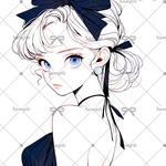 【D348】teatea.オリジナル 人物ステッカー