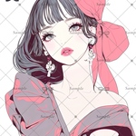 【D351】teatea.オリジナル 人物ステッカー