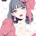 【D352】teatea.オリジナル 人物ステッカー
