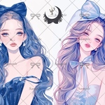 【D413】teatea.オリジナル 人物ステッカー 