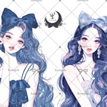 【D424】teatea.オリジナル 人物ステッカー 