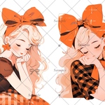 【D465】teatea.オリジナル 人物ステッカー 