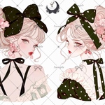  【D467】teatea.オリジナル 人物ステッカー 
