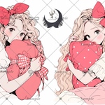  【D471】teatea.オリジナル 人物ステッカー 