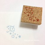 傘(open)と星のはんこ