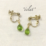 再販★1点物*éclat*大粒ペリドットのイヤリング