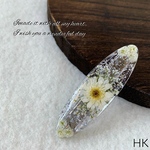 【HK】押し花 レジンヘアクリップ ヘアピン 押し花ヘアクリップ お花ヘアクリップ