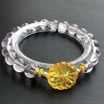 新作❣️ 天然石   天然アンバー     アイリスアメジスト    パワーストーンブレス