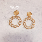 no.40 チェーン リング ピアス、イヤリング 