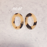 no.61 べっ甲 オーバル ピアス、イヤリング 