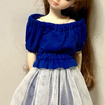 トップス☆リカちゃん服ドール洋服(ロイヤルブルー)