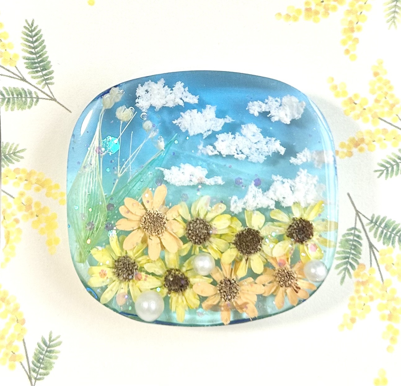 真夏のひまわり レジンヘアゴム