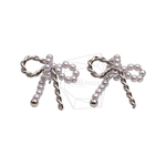ERG-2746-R【2個入り】リボンピアス,Ribbon Earring/24.4mm X 25mm
