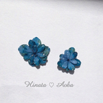 ＊八重紫陽花 アシンメトリー  ピアス/イヤリング＊