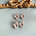 【2コセット】JIRI＊IVANA#czech beads#チェコビーズ　shell 貝殻🐚18✖️12㍉ crystal/bronze