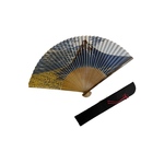 〈紳士用〉和紙扇子(富士山柄)、扇子袋(黒色) セット