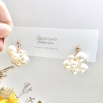 No.139 パール　沢山　おしゃれ　イヤリング　ハンドメイド　アクセサリー