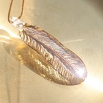 ゴールドフェザー：波動玉®Glass Feather【現品一点物】