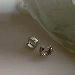 《再入荷》silver925 ピアス キャッチレスピアス スクエア フープピアス リングピアス シルバー925 SV シンプル【P-026】
