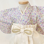 ✴︎即納✴︎70〜80✴︎ベビー袴purple flower✴︎