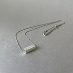 volcanic rock necklace -silver-