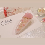 ꒰ঌ┈Pink Star Flower ┈໒꒱ ピンク系 小さなお花の 大人可愛い ミニ三角ヘアクリップ