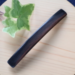 ★再販‐スリムでロングな杢目の美しい黒檀のバレッタ（コクタンSLB3）長さ11.2×幅1.5cm