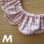 《ザビエルM》小さいギンガム グレイッシュピンク　猫の首輪