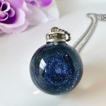 レジン銀河玉ペンダント