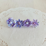 紫お花のヘアクリップ