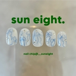 【サイズオーダー/両手セット】blue ribbon💙nail