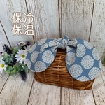 花カゴみたいな　洗える　リボン　保冷お弁当袋　保冷バック　ランチバック　お弁当バック　保冷保温　紫陽花小柄