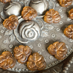 【2コセット】JIRI＊IVANA#czech beads#🇩🇪チェコビーズleaf13✖️12㍉　amber/bronze