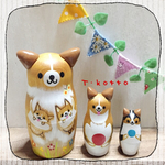  E様ペットオーダー品＊ペットマトリョーシカ＊コーギー犬