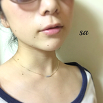 earth color★square華奢ネックレス