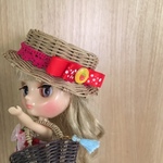 【受注製作】麦わら帽子☆ミディブライス用☆カンカン帽子 
