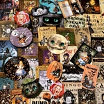 (再販×8)ハロウィンアリスの紙ものセット＊ジャンクジャーナル＊コラージュ素材＊コラージュペーパー