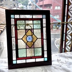 【Happy Price♪20％OFF/1点のみです】英国アンティーク♪ 19世紀末 ヴィクトリア期制作 のステンドグラス　約58×38cm角