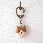 猫の顔キーホルダー①