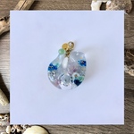   【ブルー】　海キーホルダー　キーホルダー　レジン　ドライフラワー　らっこ　〜 水中の戯れ 〜