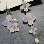 紫陽花ꕤ*.ﾟアシンメトリー ピアス イヤリング
