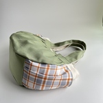 帆布のkororinトート▷可愛い形にたっぷり収納✳︎タータンチェックがポイント